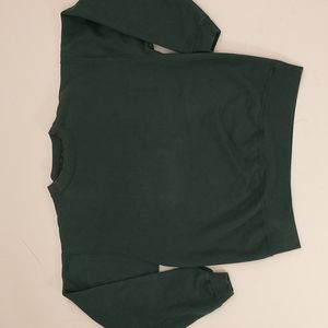 Vintage Dark Green Sweatshirt Pullover Crew 80's 90's USA made Rensselaer ghost